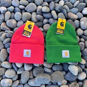 🔥CARHARTT BUNDLE Carhartt Knit Cuffed Beanie Green Orange Carhartt Beanie Patch